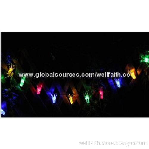 LED String Lights, Available in clip Shapes, Suitable for Christmas Decorations
